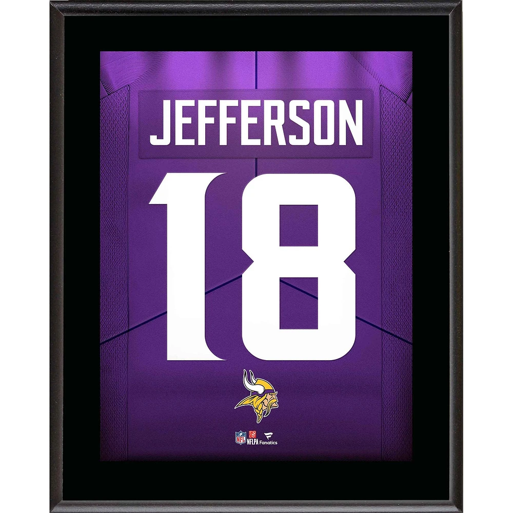 Justin Jefferson Minnesota Vikings 10.5" x 13" Jersey Number Sublimated Player Plaque
