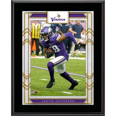 Plaque de joueur sublimée Justin Jefferson Minnesota Vikings 10,5" x 13"