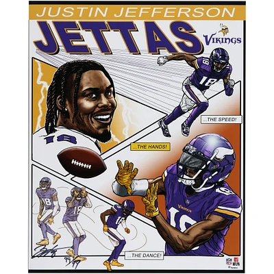 Justin Jefferson Minnesota Vikings 16" x 20" Photo Print - Art by Brian Kong - Limited Edition of 99