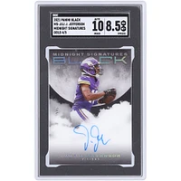 Carte Panini Black Gold Midnight Signatures 2021 autographiée par Justin Jefferson des Minnesota Vikings #MS-JUJ #4/5 SGC authentifiée 8,5/10
