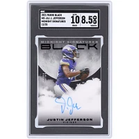 Carte Panini noire Midnight Signatures 2021 autographiée par Justin Jefferson des Vikings du Minnesota #MS-JUJ #13/35 SGC authentifiée 8,5/10