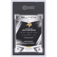 Carte Panini noire Midnight Signatures 2021 autographiée par Justin Jefferson des Vikings du Minnesota #MS-JUJ #13/35 SGC authentifiée 8,5/10