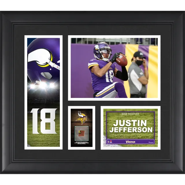 Lids Justin Jefferson Minnesota Vikings Fanatics Authentic Framed 15' x 17'  Stitched Stars Collage