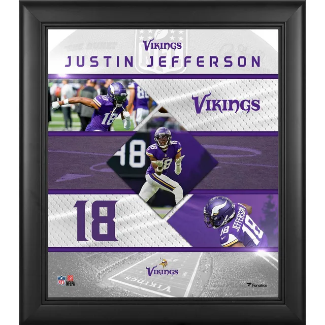 Lids Justin Jefferson Minnesota Vikings Fanatics Authentic Framed 15' x 17'  Stitched Stars Collage