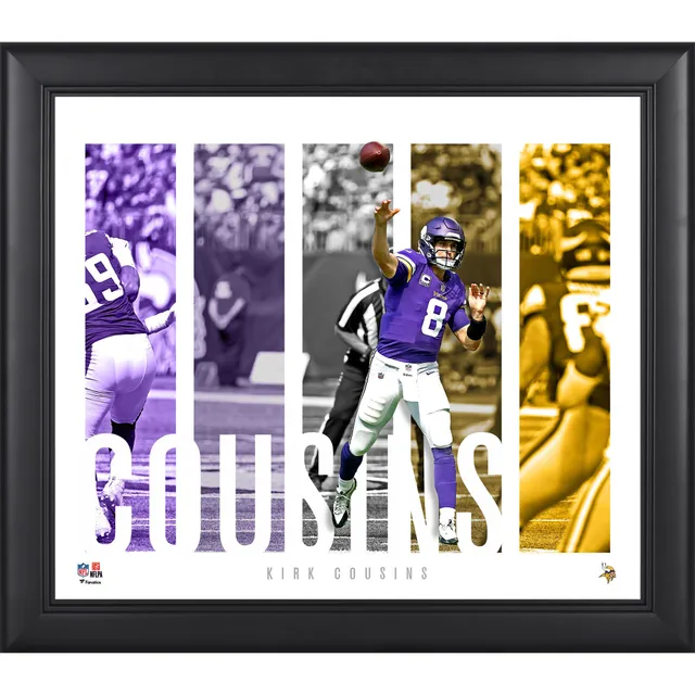 Framed Kirk Cousins Minnesota Vikings Autographed Purple Nike