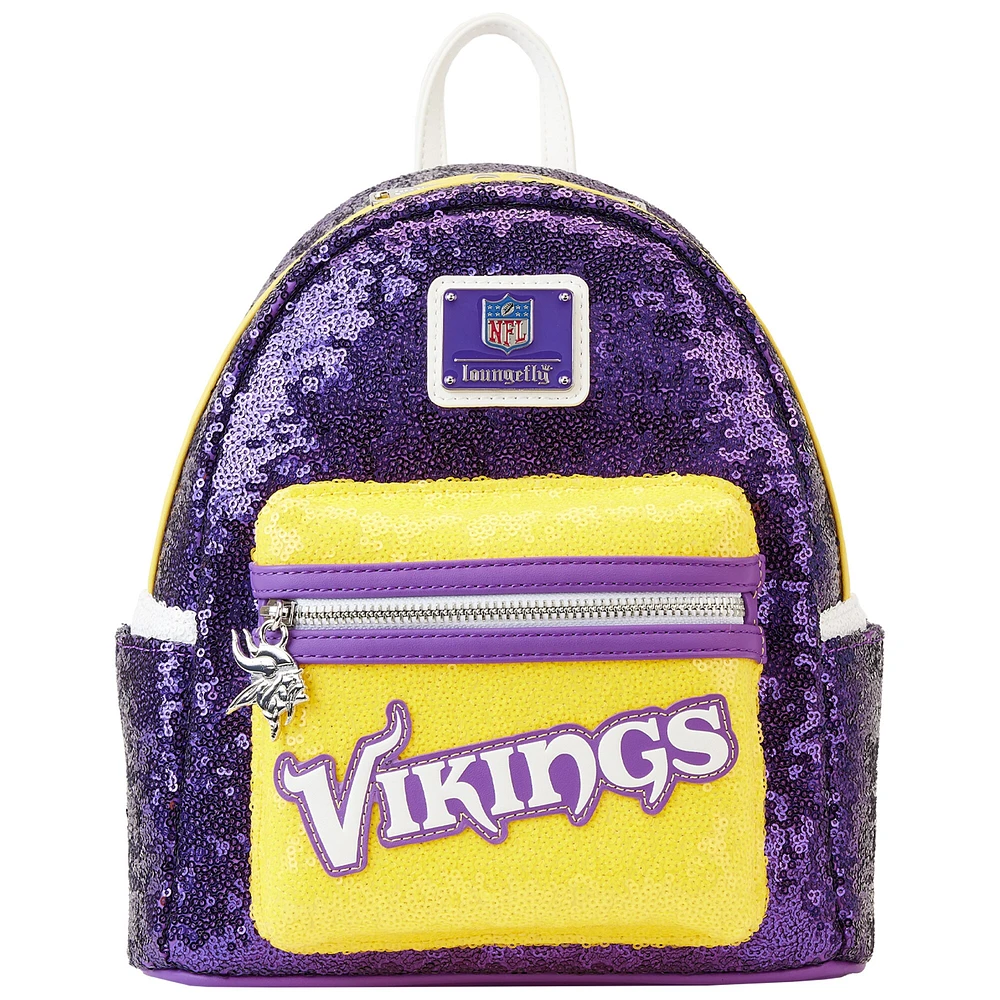 Loungefly Minnesota Vikings Sequin Mini Backpack