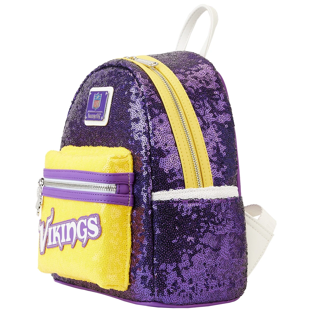 Loungefly Minnesota Vikings Sequin Mini Backpack