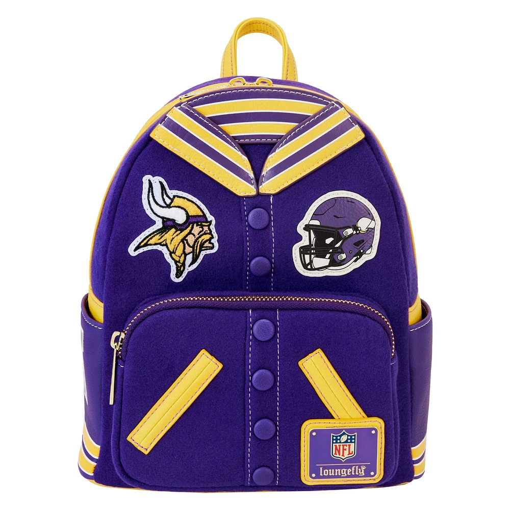 Loungefly Minnesota Vikings Varsity Mini Backpack