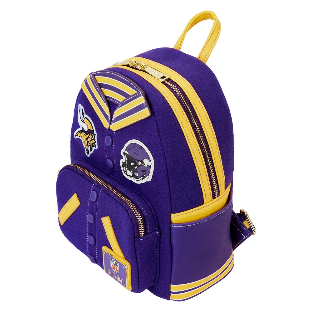 Loungefly Minnesota Vikings Varsity Mini Backpack