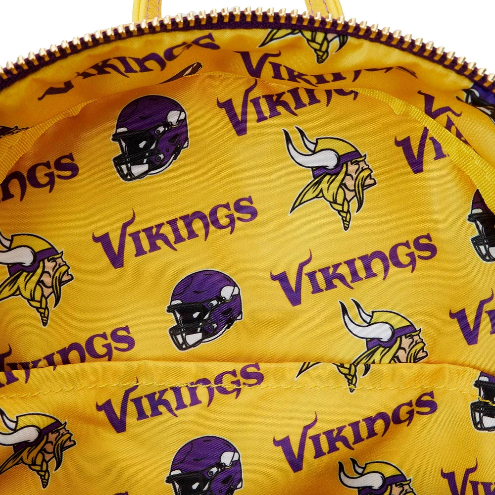 Loungefly Minnesota Vikings Varsity Mini Backpack