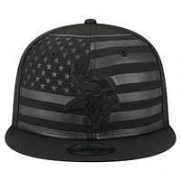 Men's New Era  Black Minnesota Vikings Independent 9FIFTY Snapback Hat