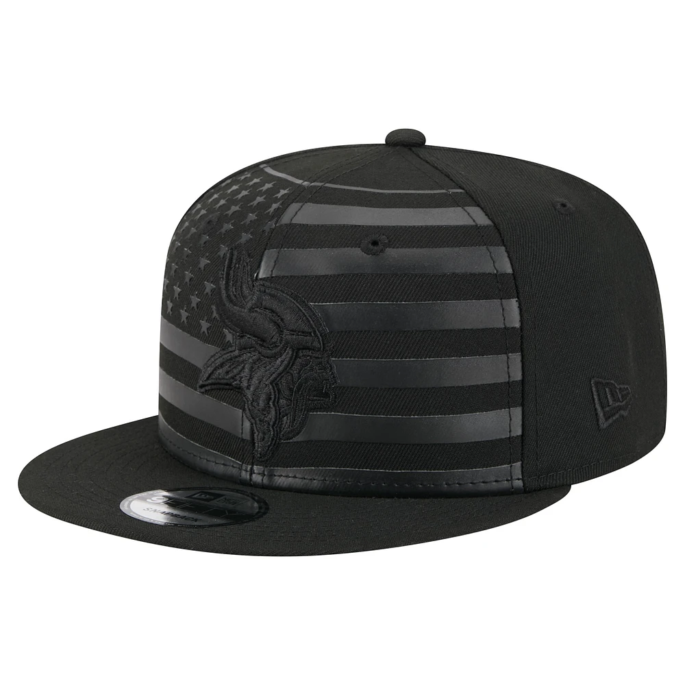 Men's New Era Black Minnesota Vikings Independent 9FIFTY Snapback Hat