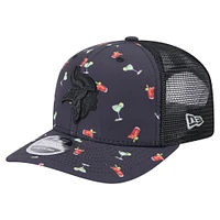Casquette extensible à boutons-pression 9SEVENTY bleu marine/noir pour homme des Vikings du Minnesota de New Era