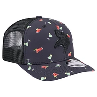 Casquette extensible à boutons-pression 9SEVENTY bleu marine/noir pour homme des Vikings du Minnesota de New Era