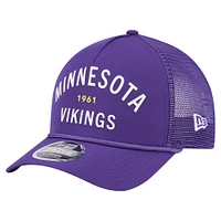 Casquette ajustable 9FORTY Active Minimalist M-Crown A-Frame violette New Era pour homme des Minnesota Vikings