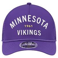 Casquette ajustable 9FORTY Active Minimalist M-Crown A-Frame violette New Era pour homme des Minnesota Vikings