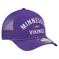 Casquette ajustable 9FORTY Active Minimalist M-Crown A-Frame violette New Era pour homme des Minnesota Vikings