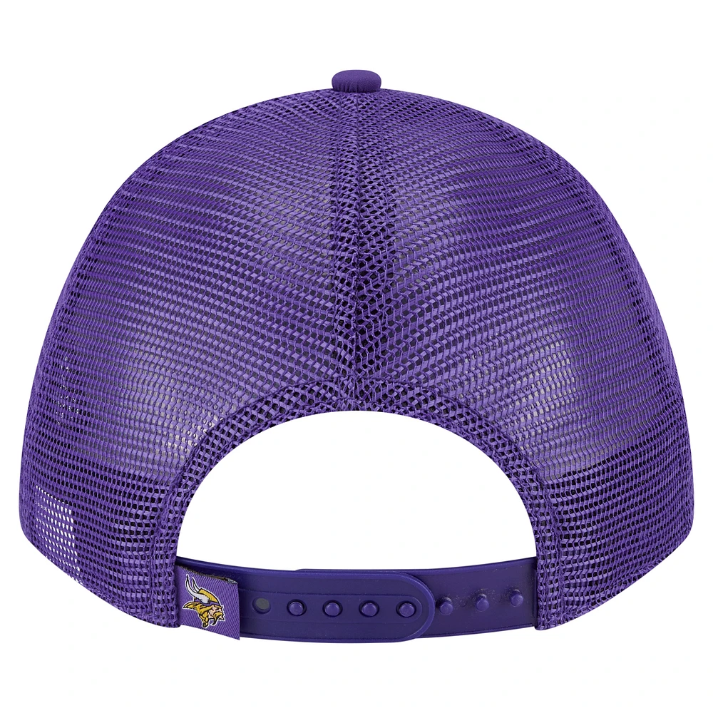 Casquette ajustable 9FORTY Active Minimalist M-Crown A-Frame violette New Era pour homme des Minnesota Vikings