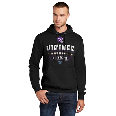 Men's Starter  Black Minnesota Vikings Retro Pullover Hoodie