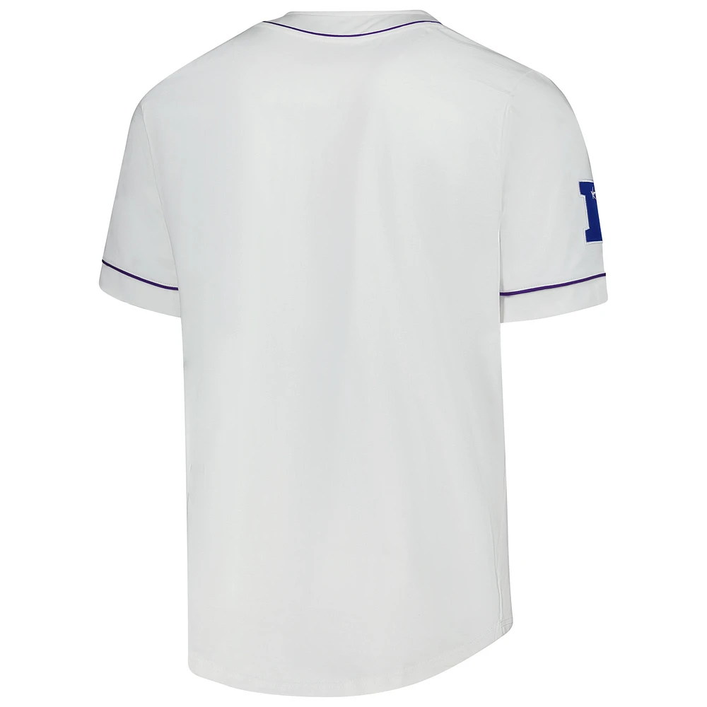 Men's Starter  White Minnesota Vikings Relay Full-Button Baseball Jersey