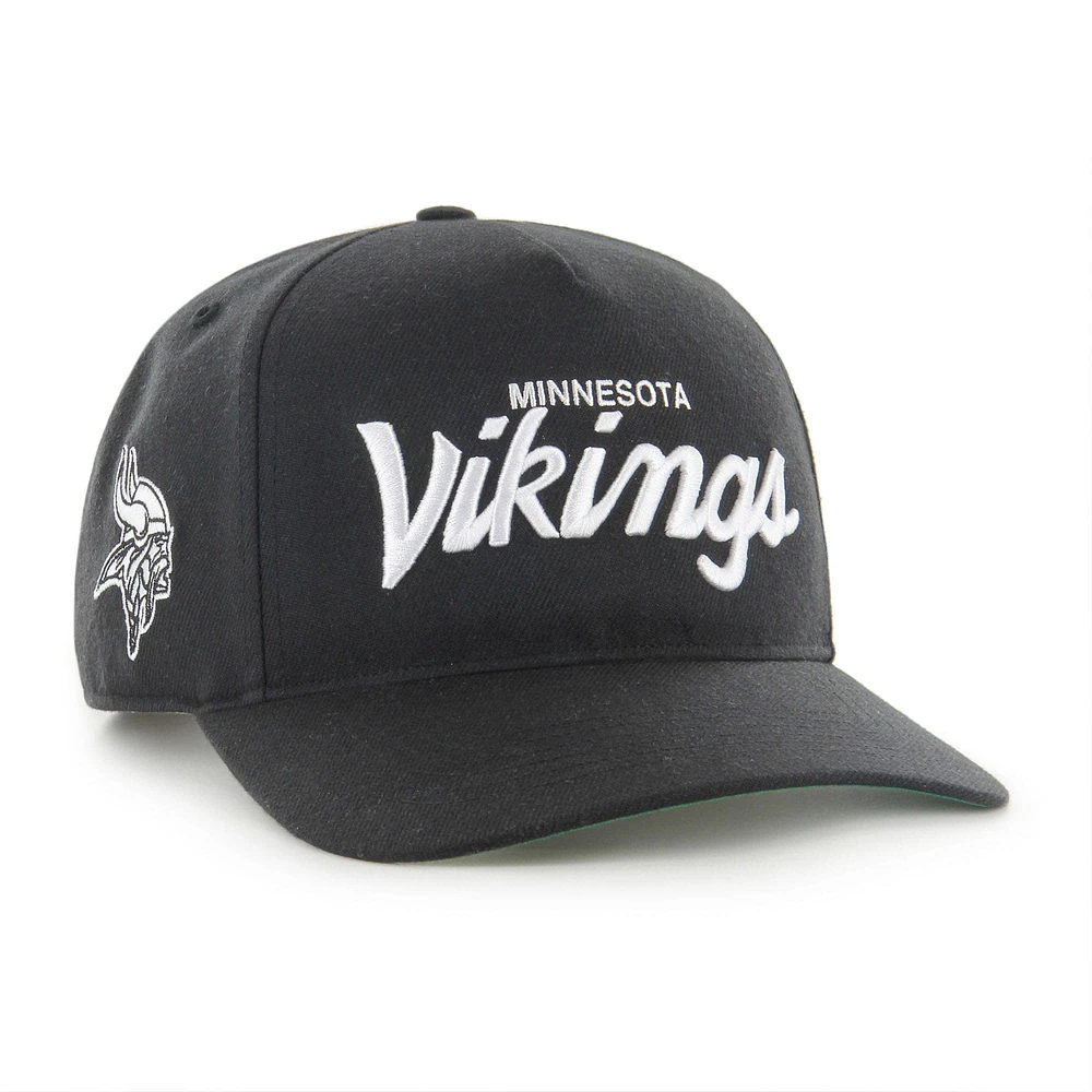 Casquette ajustable décontractée Minnesota Vikings Attitude Hitch '47 noire pour homme