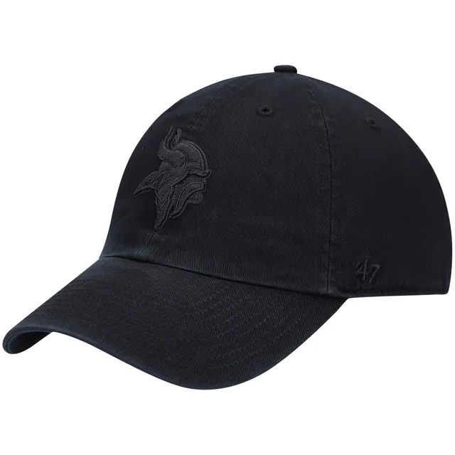 Men's '47 Black Minnesota Vikings Secondary Clean Up Adjustable Hat