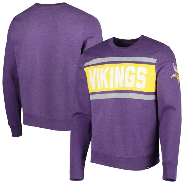 Men's Fanatics Branded Heathered Gray Minnesota Vikings Block Party Pullover  Sweatshirt