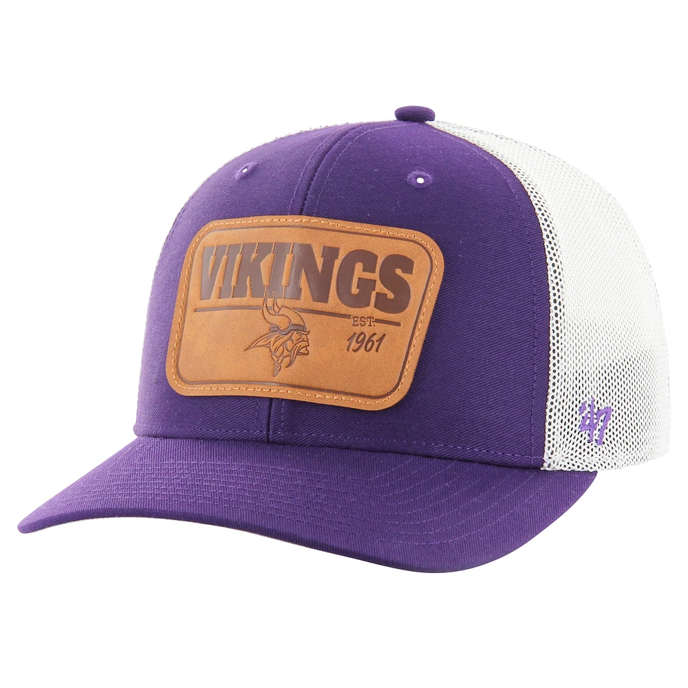 Men's '47 Purple/White Minnesota Vikings Thrash Trophy Flex Hat