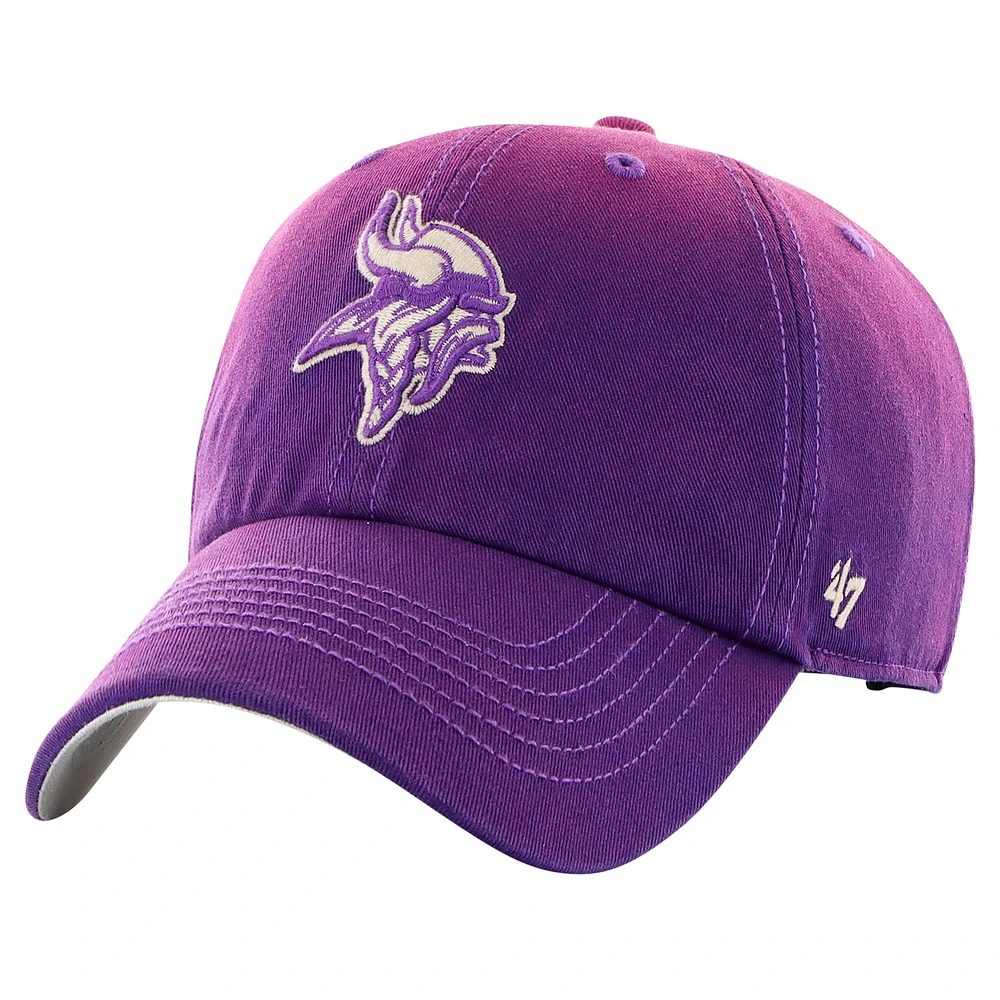 Casquette ajustable Dusted Relaxed Clean Up pour homme, violet, style Minnesota Vikings, 1947