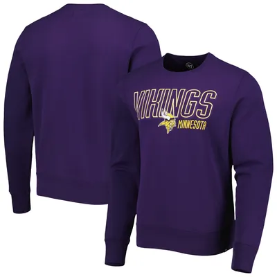 Men's Minnesota Vikings '47 Heathered Purple Bypass Tribeca Pullover  Sweatshirt