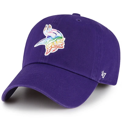 Casquette réglable '47 pour homme Minnesota Vikings Pride Clean Up