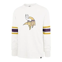 Men's '47 White Minnesota Vikings Gridiron Premier Brex Long Sleeve T-Shirt