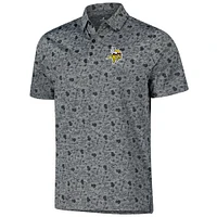 Polo Relentless Antigua Heather Black pour homme des Minnesota Vikings