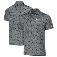 Men's Antigua Heather Black Minnesota Vikings Relentless Polo