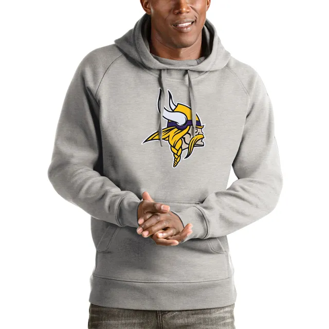 Men's Antigua White Minnesota Vikings Victory Pullover Sweatshirt Size: 3XL