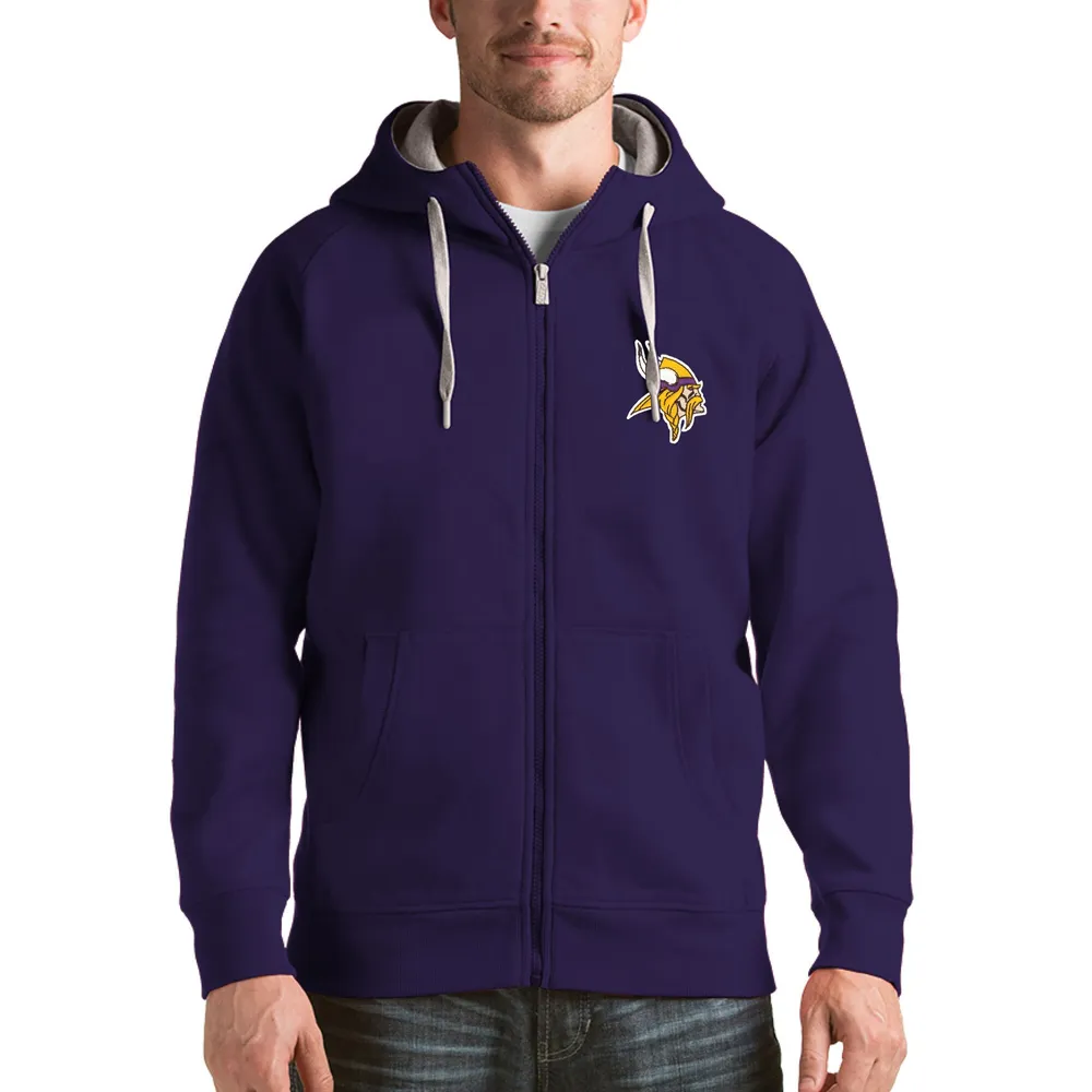 Lids Minnesota Vikings Antigua Victory Full-Zip Hoodie - Purple