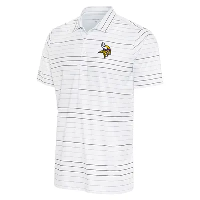 Men's Antigua White/Black Minnesota Vikings Groove Polo Size: Medium