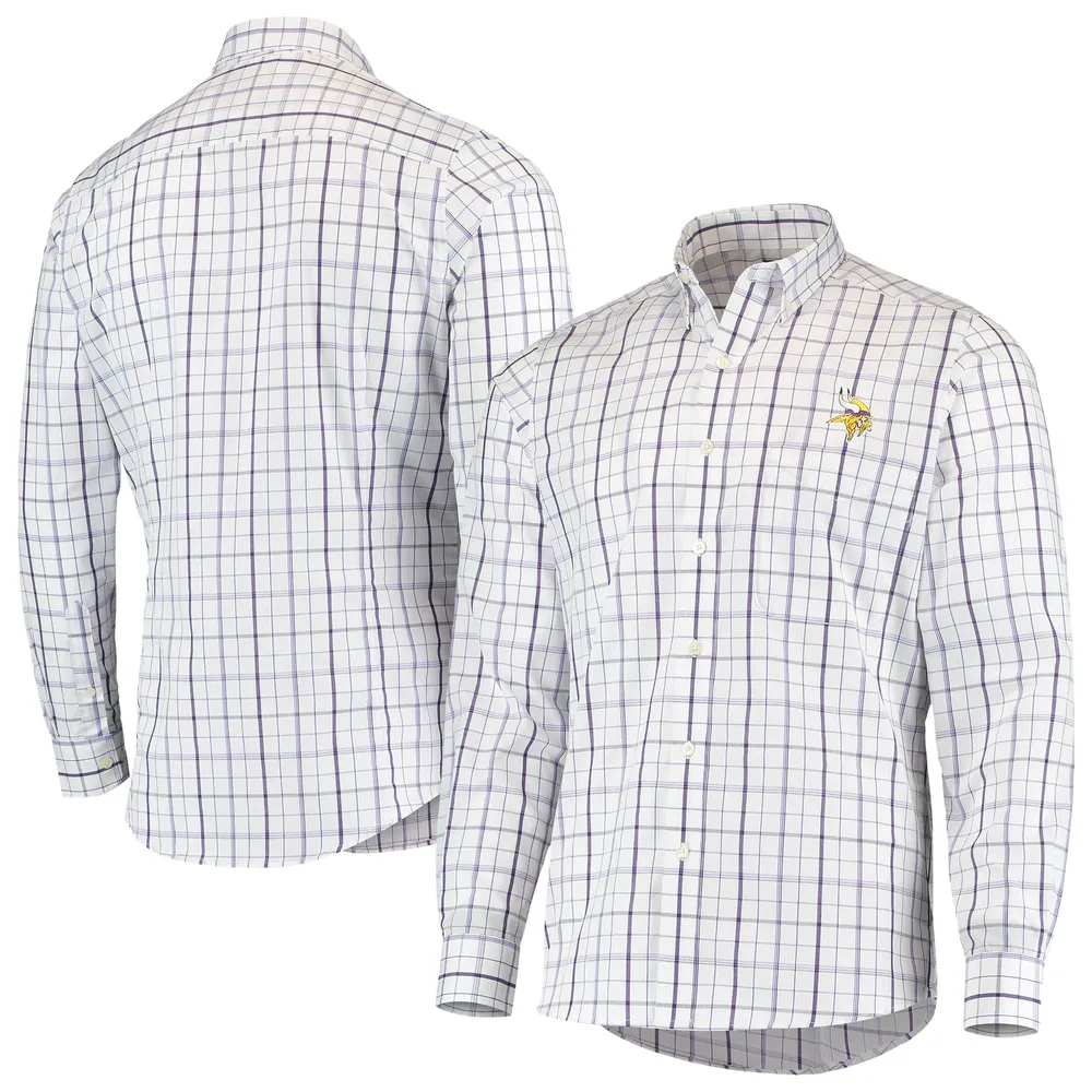 Lids Minnesota Vikings Antigua Keen Long Sleeve Button-Down Shirt -  White/Purple