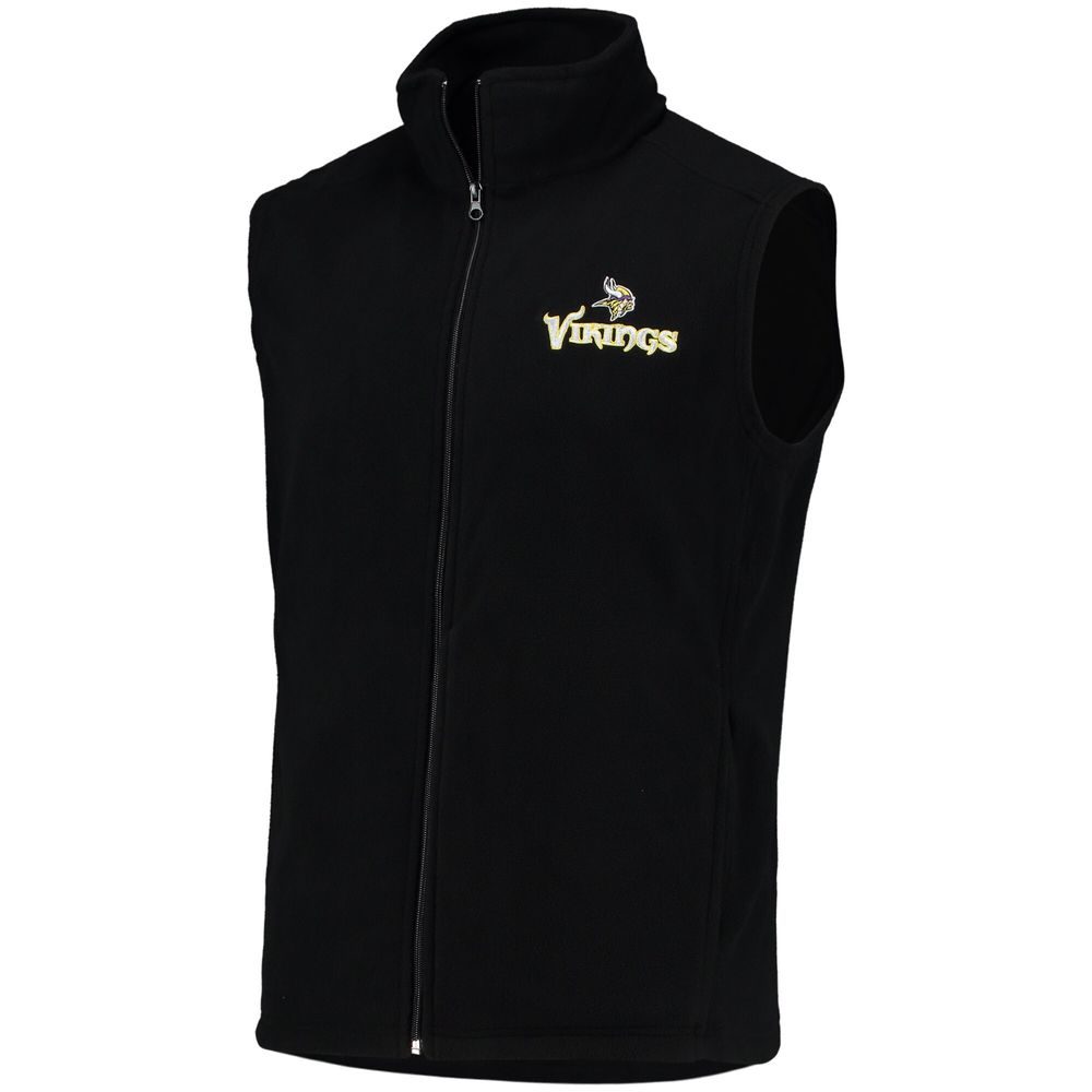 Men's Black Minnesota Vikings Houston Fleece Full-Zip Vest