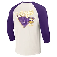 T-shirt à manches 3/4 raglan violet/blanc pour homme de la collection Darius Rucker Fanatics Minnesota Vikings