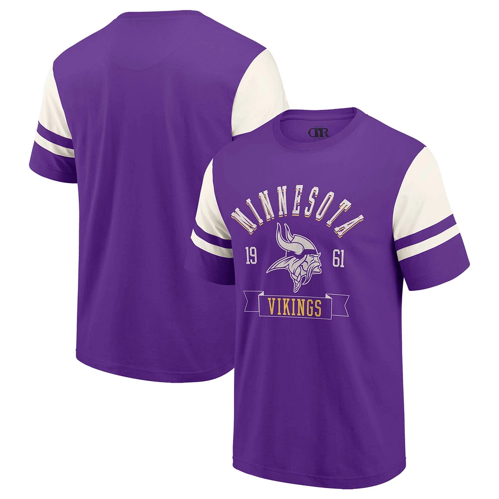 T-shirt de football violet pour homme la collection Darius Rucker Fanatics, Minnesota Vikings