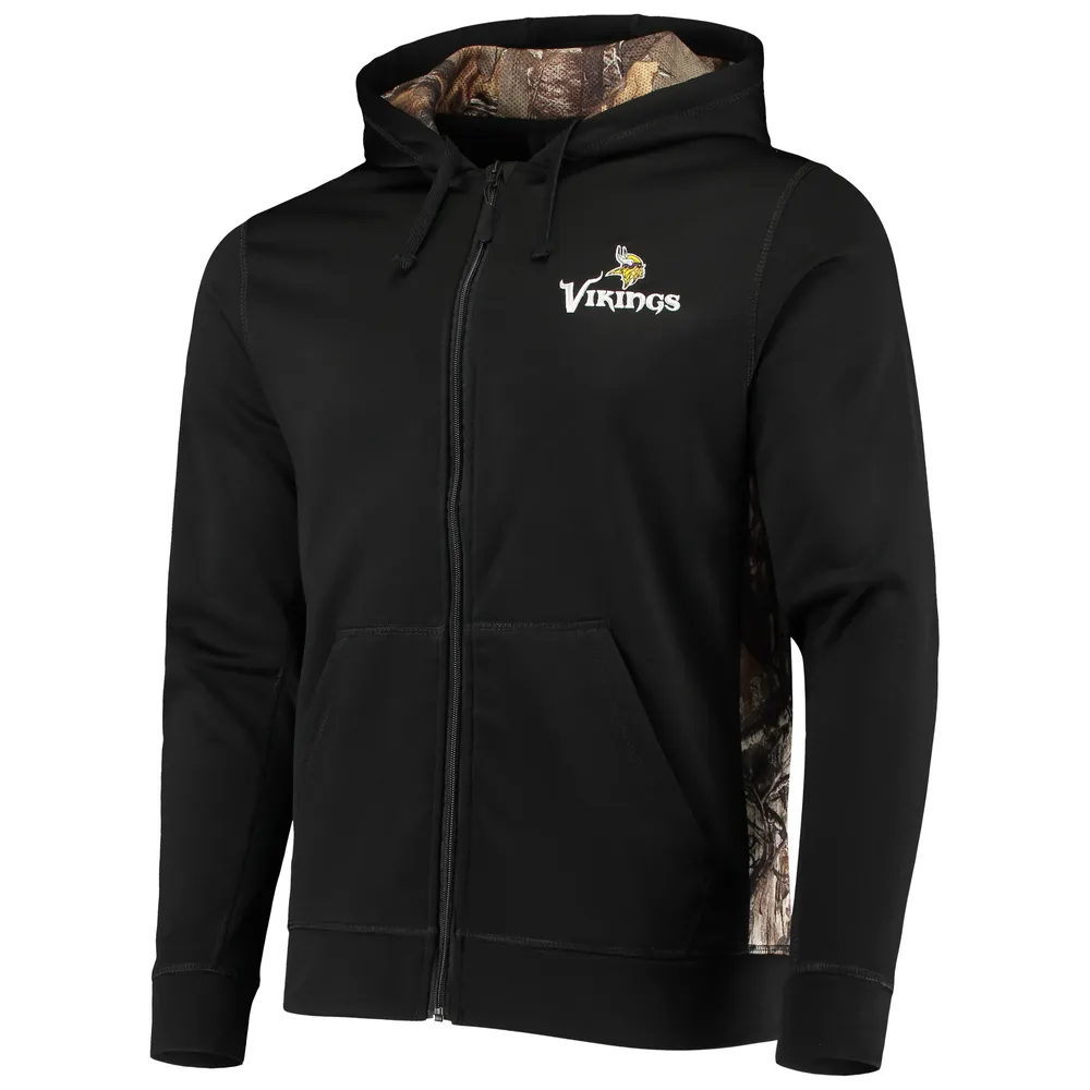 Men's Dunbrooke Black/Realtree Camo Minnesota Vikings Decoy Tech Fleece  Full-Zip Hoodie 