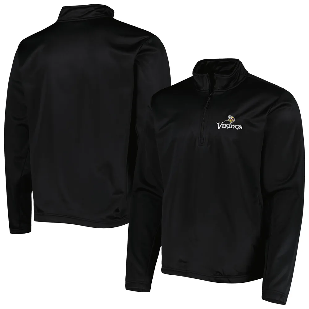 Men's Dunbrooke Black Minnesota Vikings All-Star Tech Quarter-Zip Top