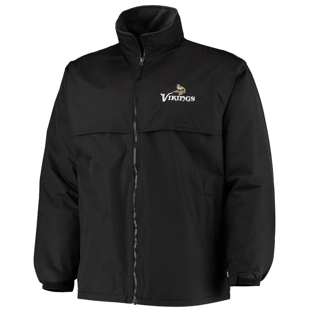 Men's Dunbrooke Black Minnesota Vikings Triumph Fleece Full-Zip Jacket