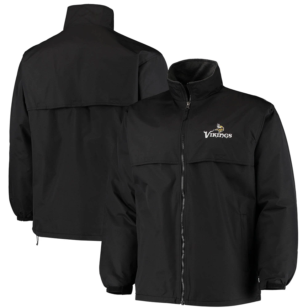 Veste en molleton à glissière complète Dunbrooke Minnesota Vikings pour hommes Triumph Fleece noir