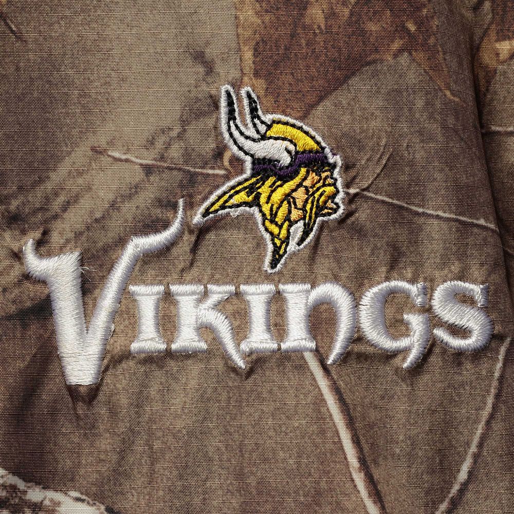 Men's Dunbrooke Realtree Camo Minnesota Vikings Circle Sportsman Waterproof Packable Full-Zip Jacket