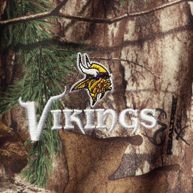 Sweat à capuche entièrement zippé Dunbrooke Realtree Camo Minnesota Vikings Trophy Tech Fleece pour homme