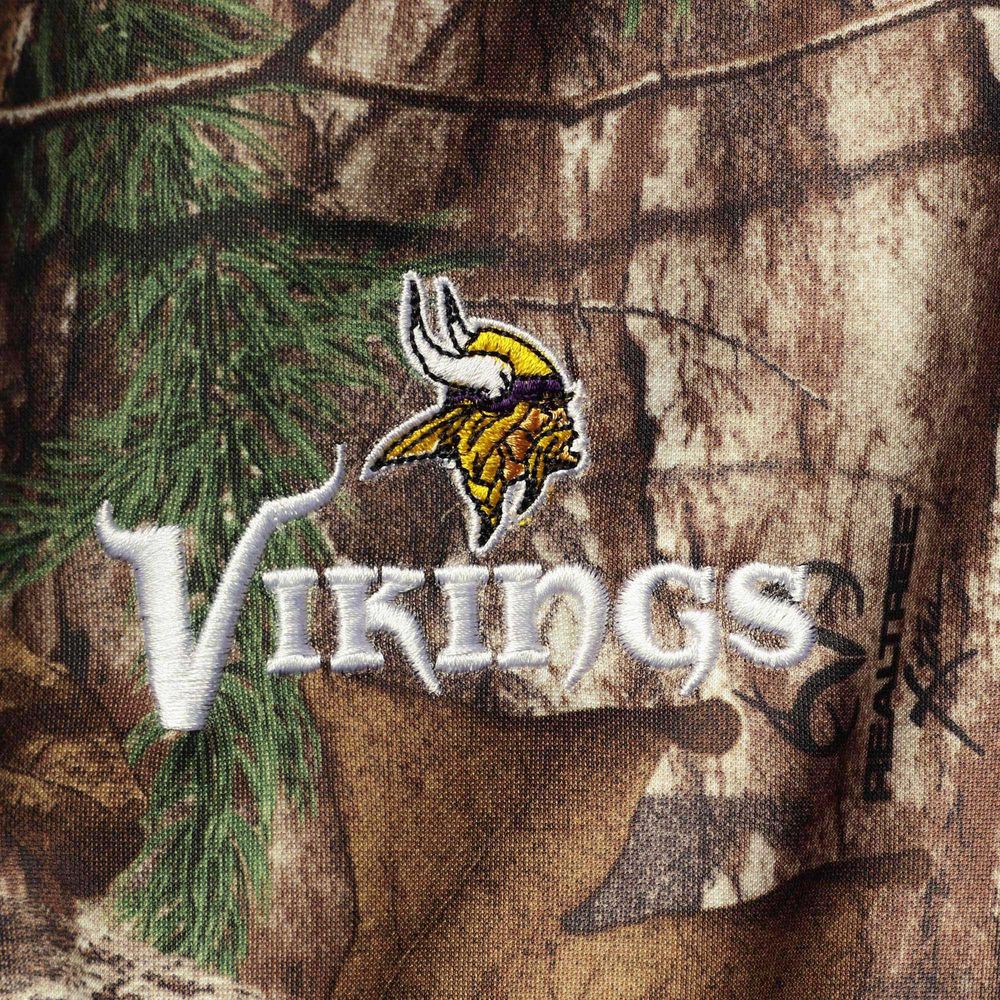 Men's Dunbrooke Realtree Camo Minnesota Vikings Trophy Tech Fleece Full-Zip Hoodie