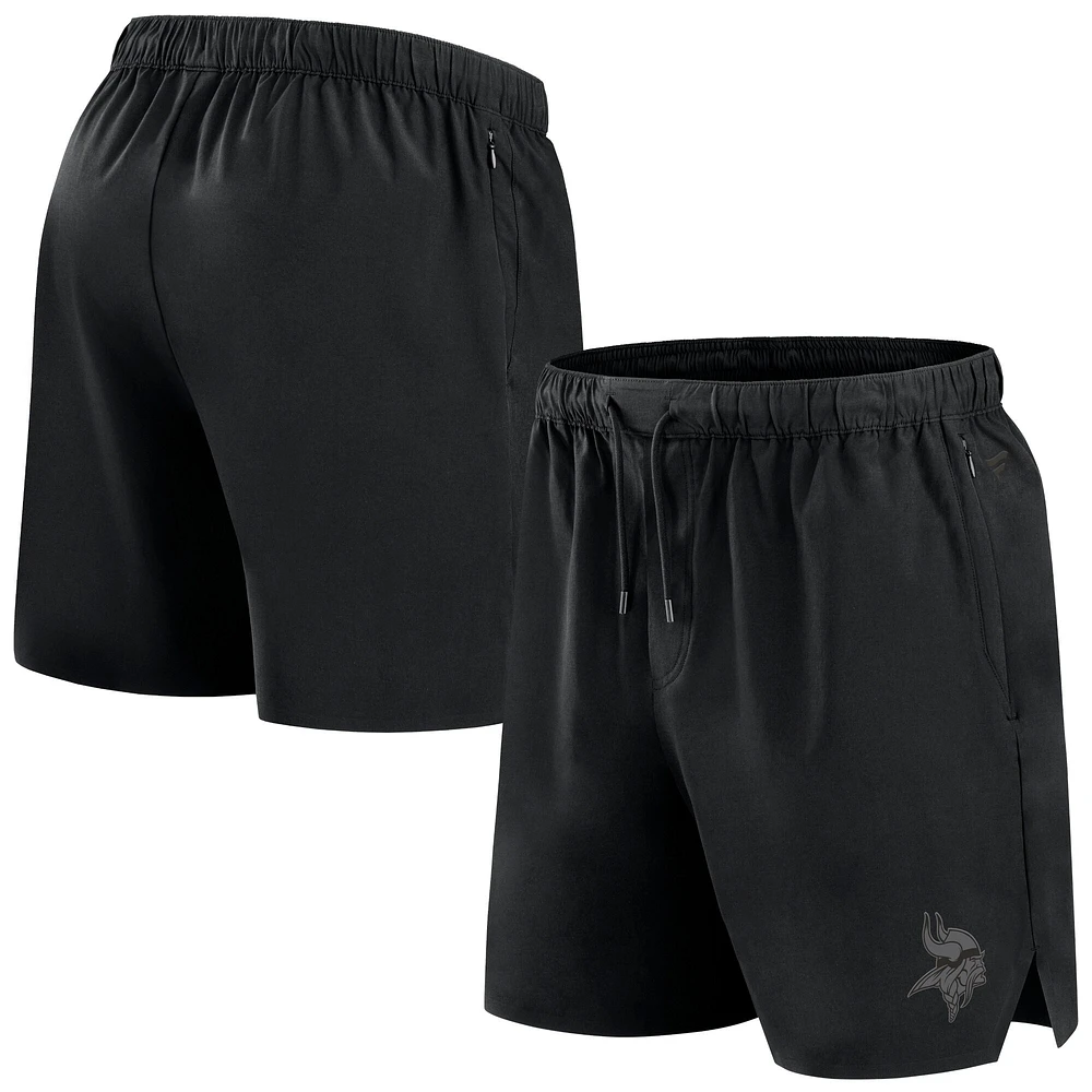 Short Fanatics noir pour homme, style micro ton sur ton, le bureau des Vikings du Minnesota