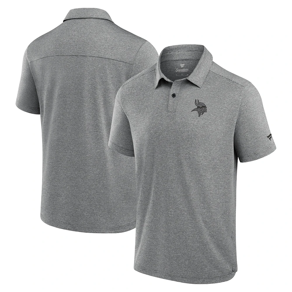 Polo technique noir Fanatics pour homme des Vikings du Minnesota